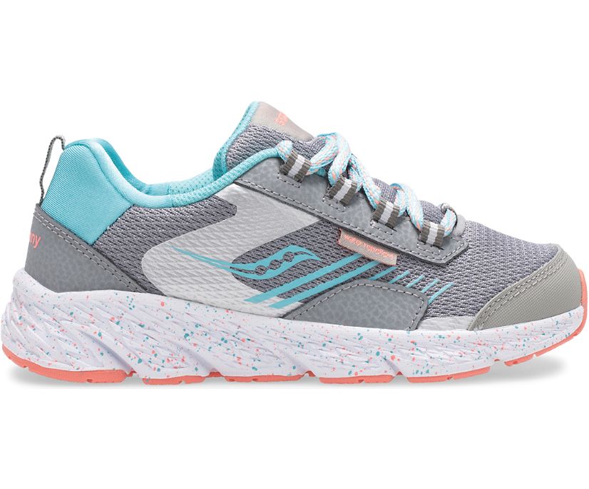 Tenis Saucony Viento Shield Niños Grises Azules | México 777VRWD